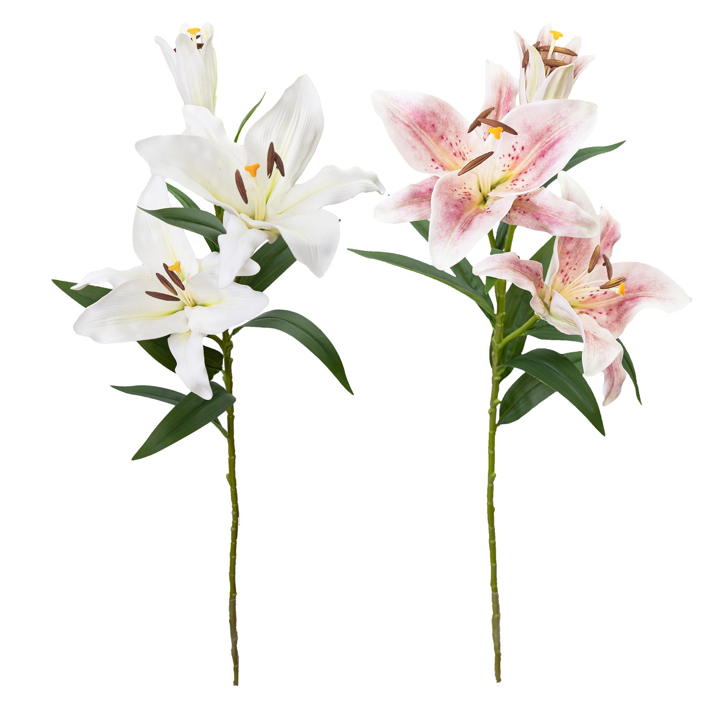 86cm Artificial Real Touch Lily Spray White