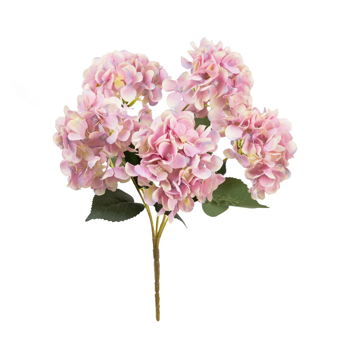 45cm Artificial Hydrangea Bush Pink