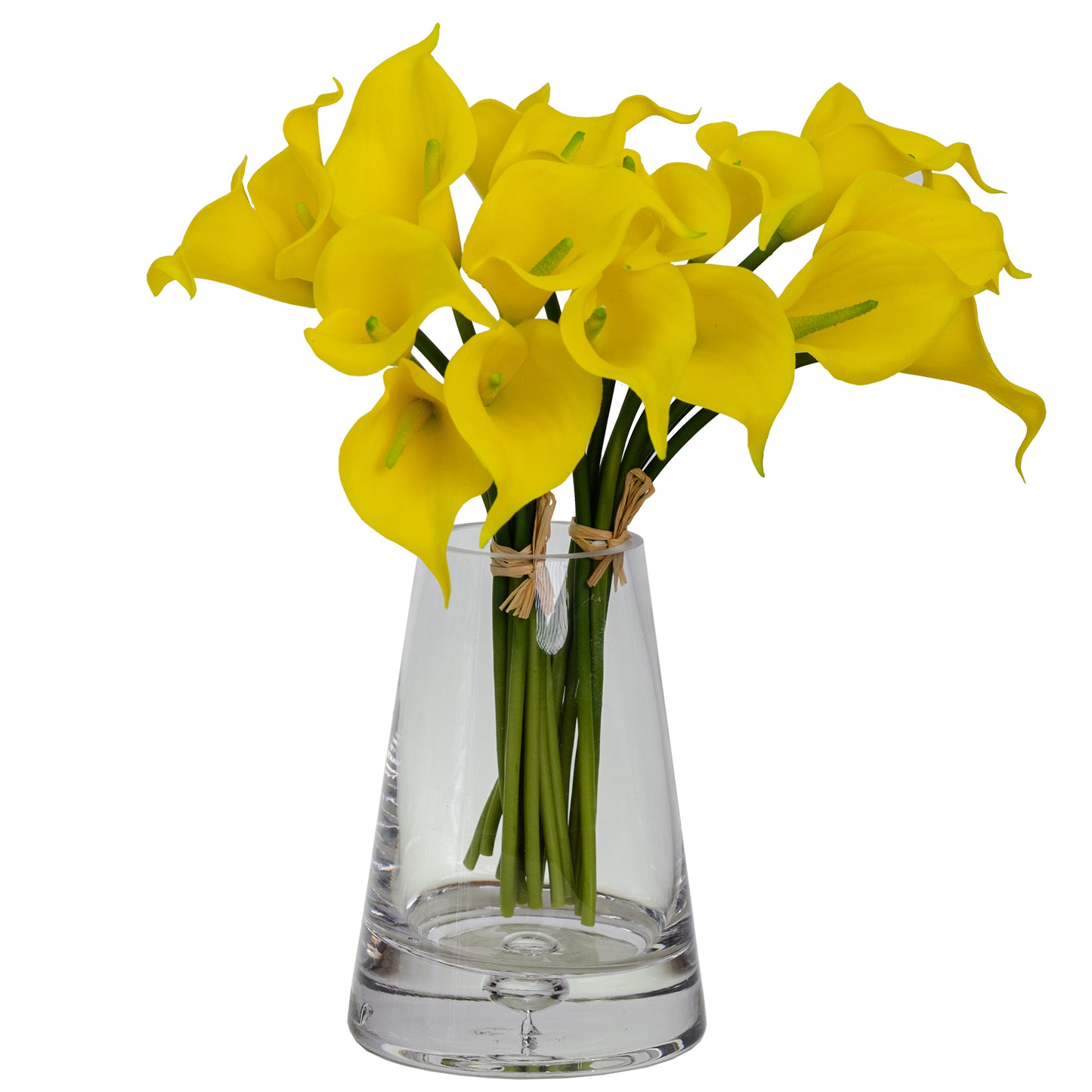 35cm Artificial Real Touch Calla Lily Bundle Yellow