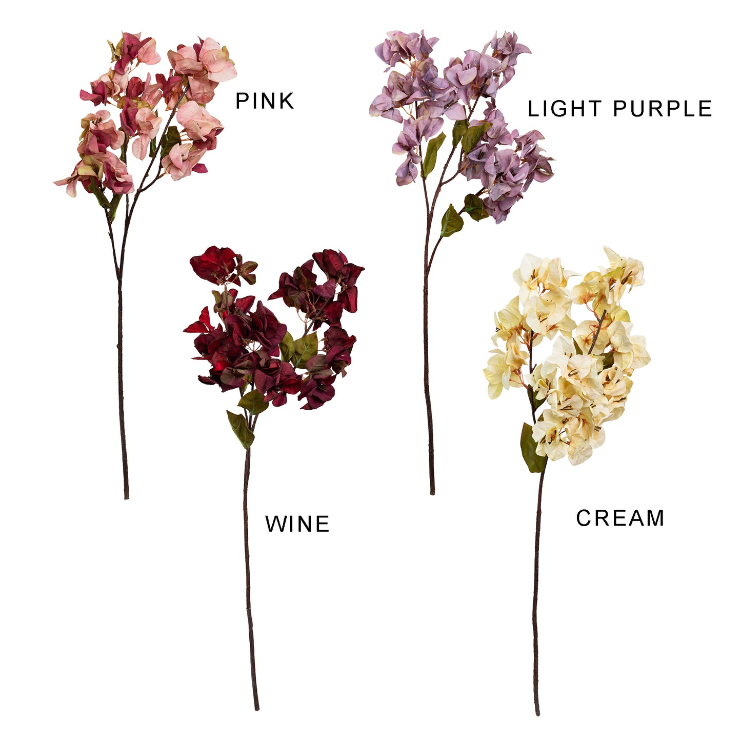 70cm Artificial Bougainvillea Spray Light Purple