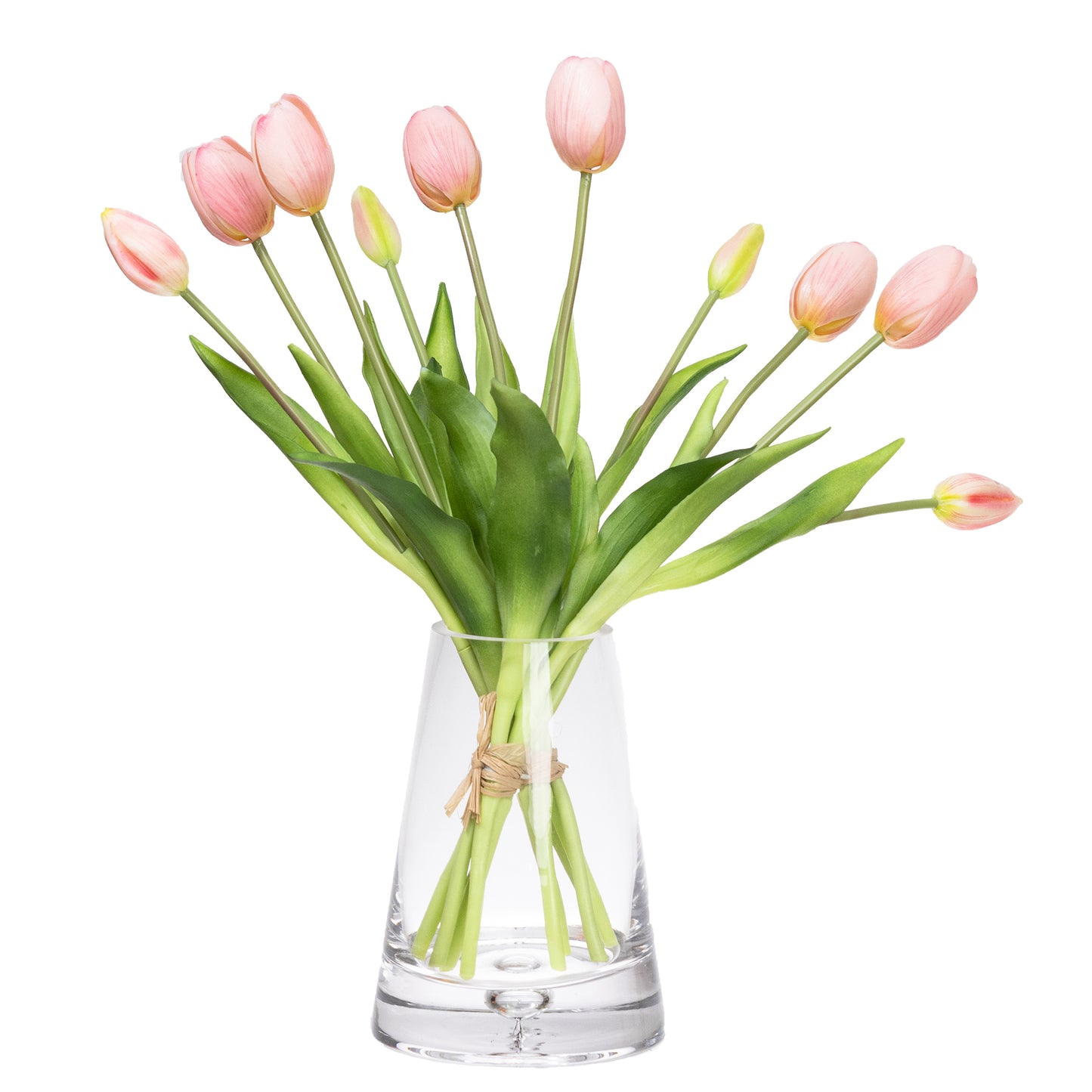 40cm Artificial Real Touch Tulip Bundle Pink