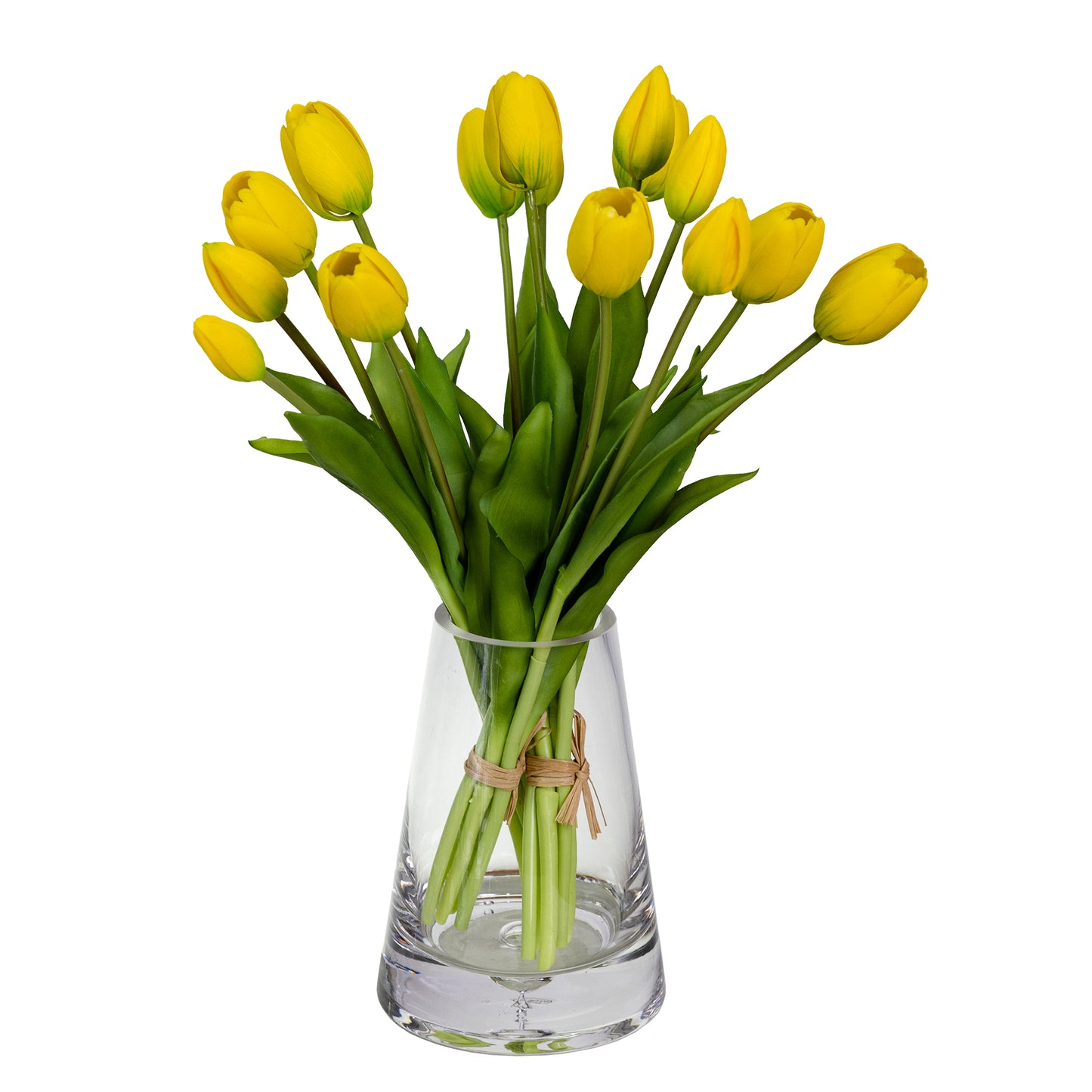 40cm Artificial Real Touch Tulip Bundle Yellow