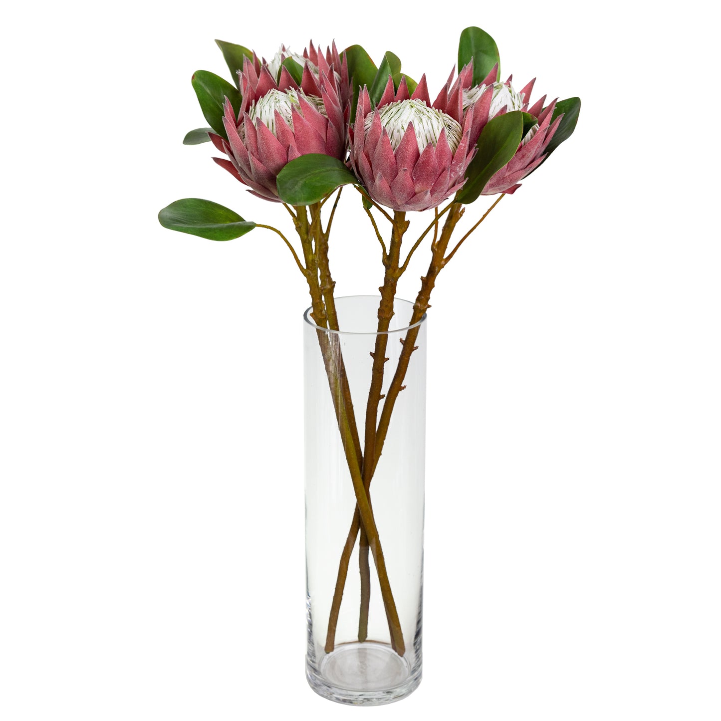 69cm Artificial King Protea Pink