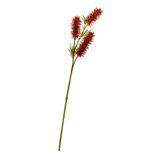 60cm Artificial Bottle Brush Red