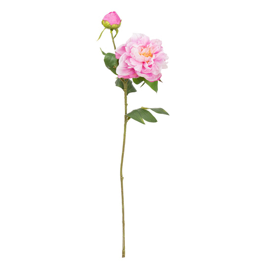 67cm Artificial Peony Spray Pink