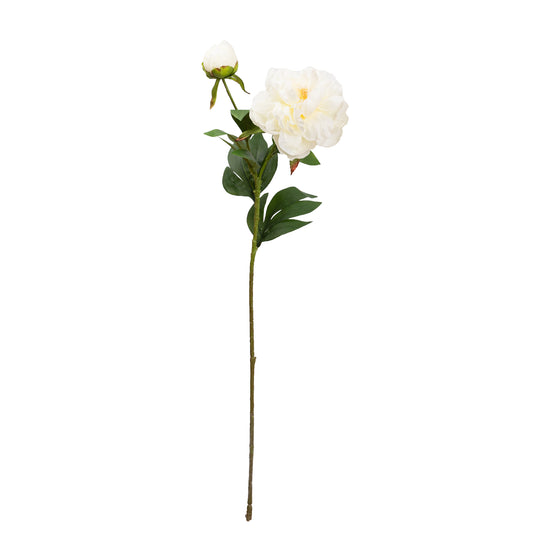 67cm Artificial Peony Spray White