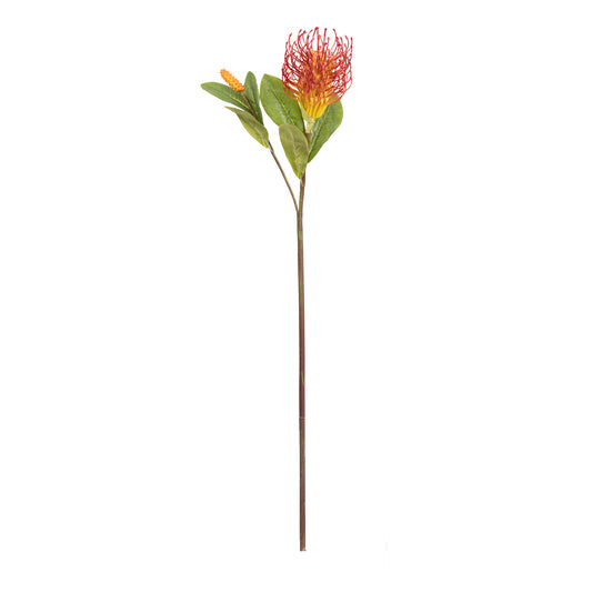 58cm Artificial Leucospermum Spray Red