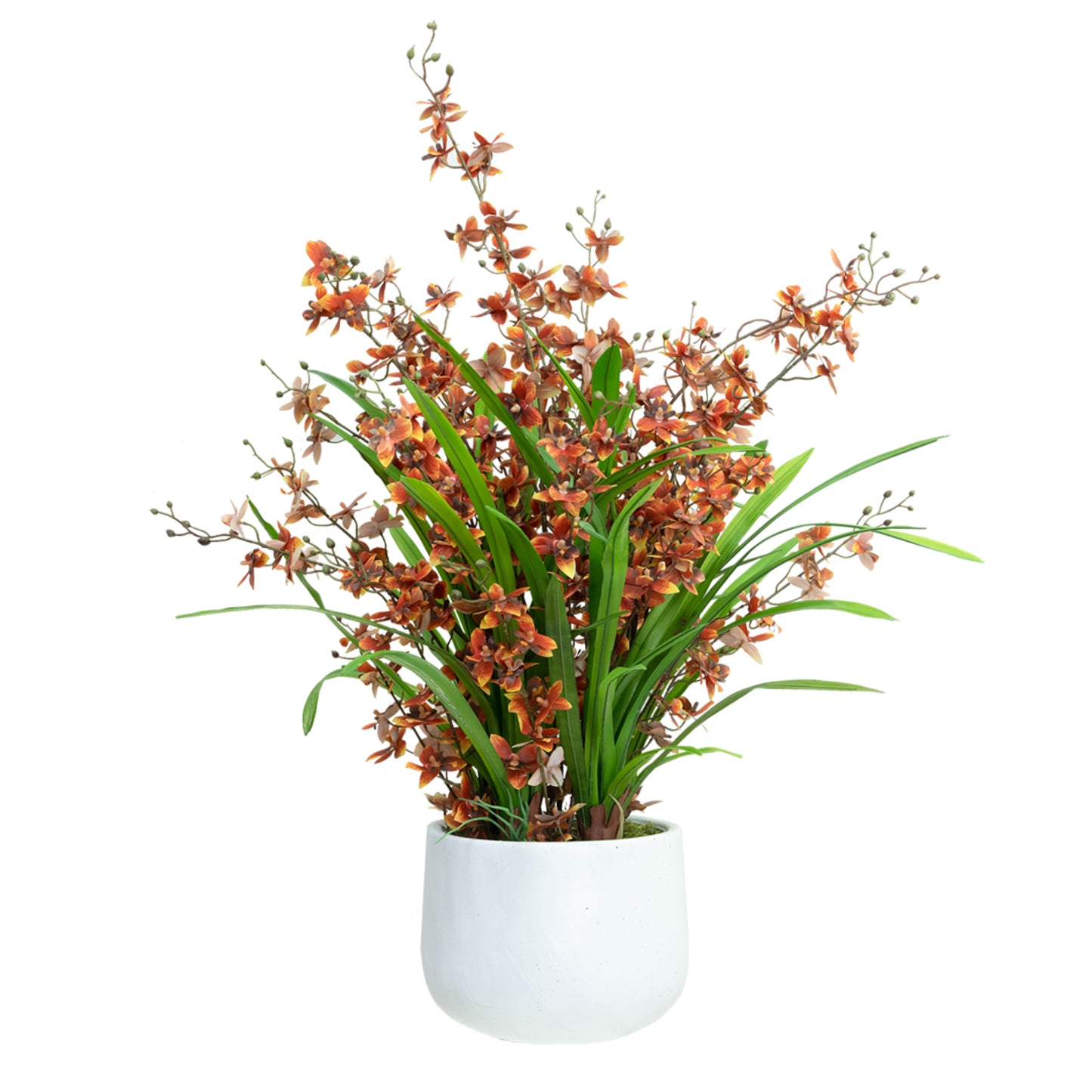 Glamorous Fusion Dancing Lady Orchid in Pot - Artificial Flower Arrangements and Artificial Plants