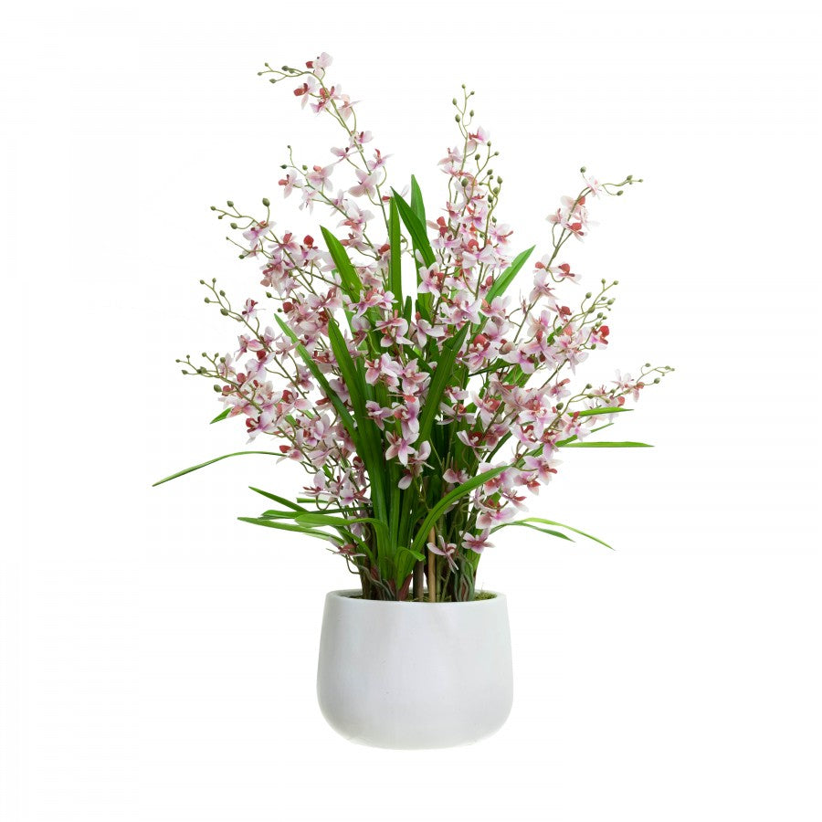 Glamorous Fusion Dancing Lady Orchid in Pot - Artificial Flower Arrangements and Artificial Plants