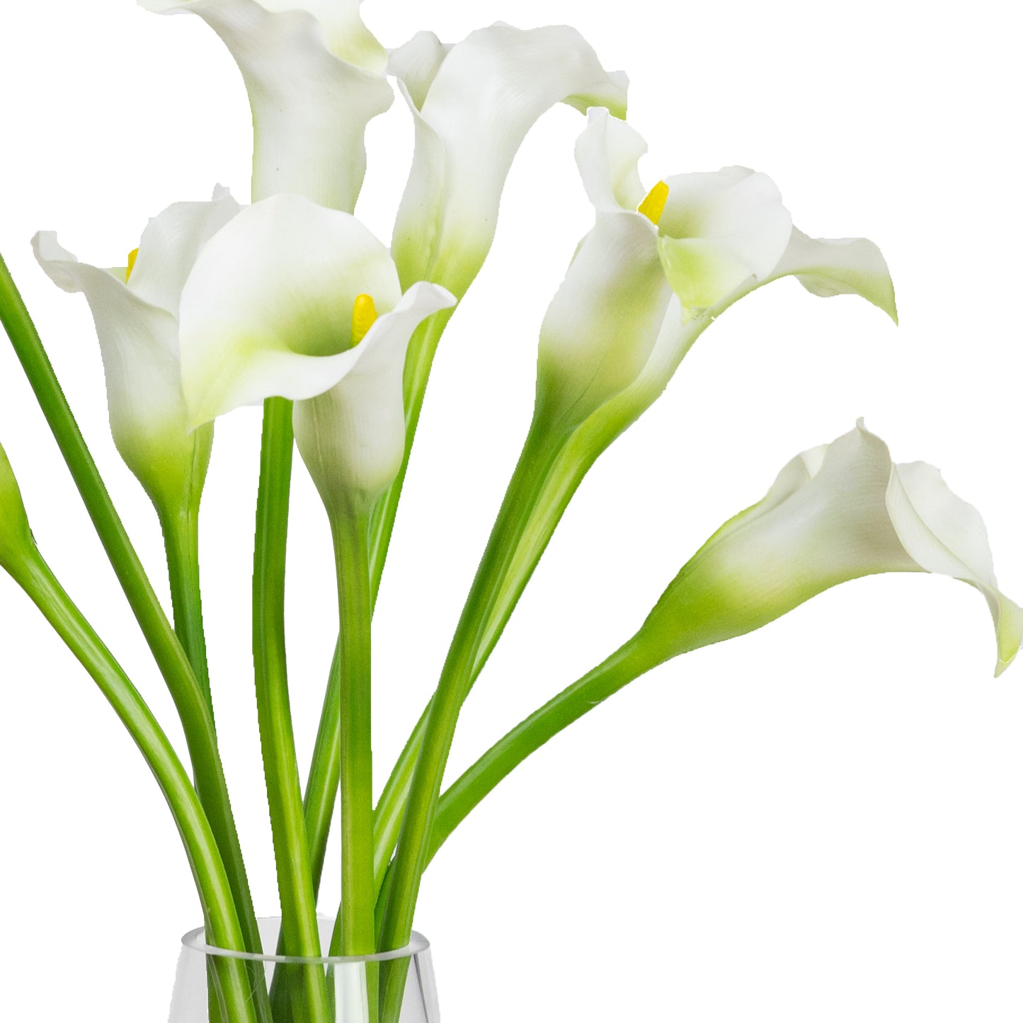 60cm Artificial Calla Lily Arrangement in Glass White