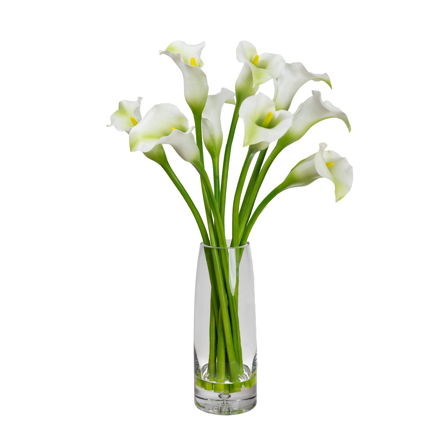 60cm Artificial Calla Lily Arrangement in Glass White