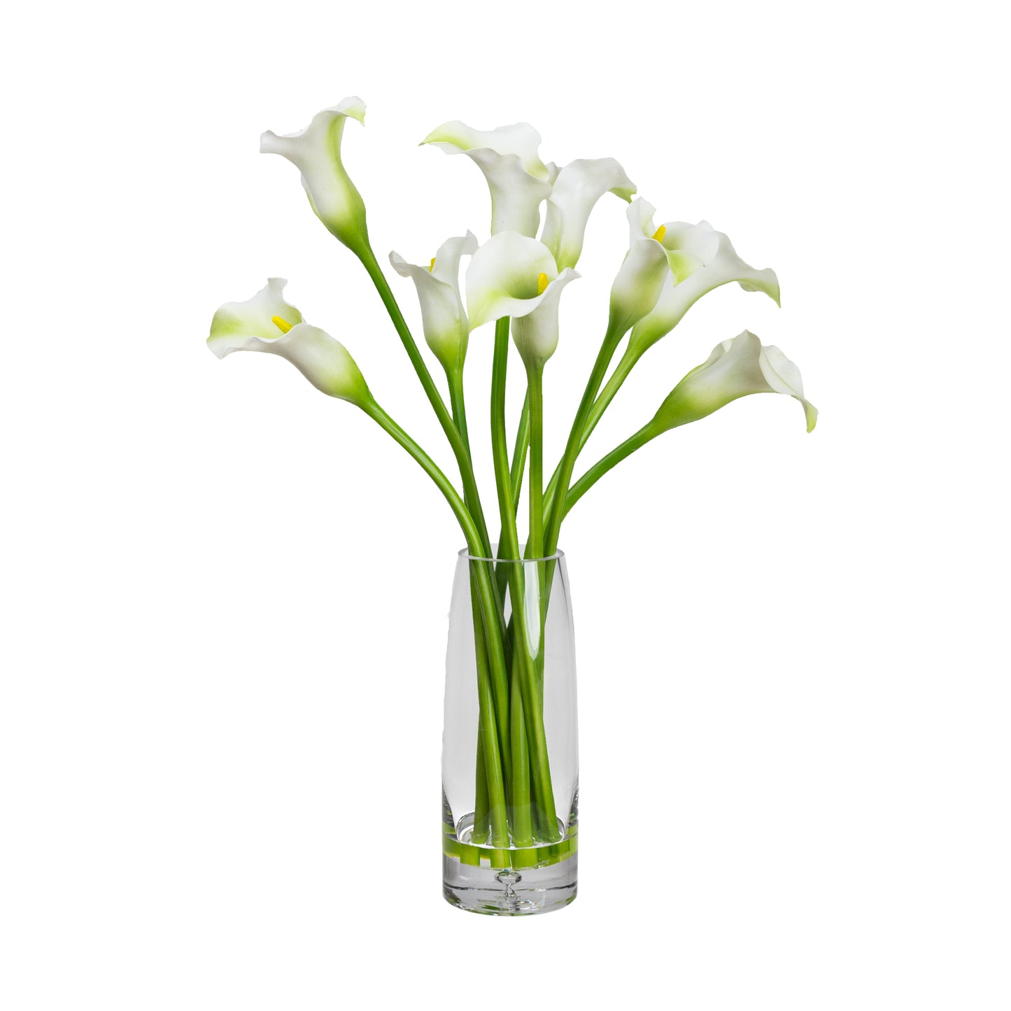 60cm Artificial Calla Lily Arrangement in Glass White