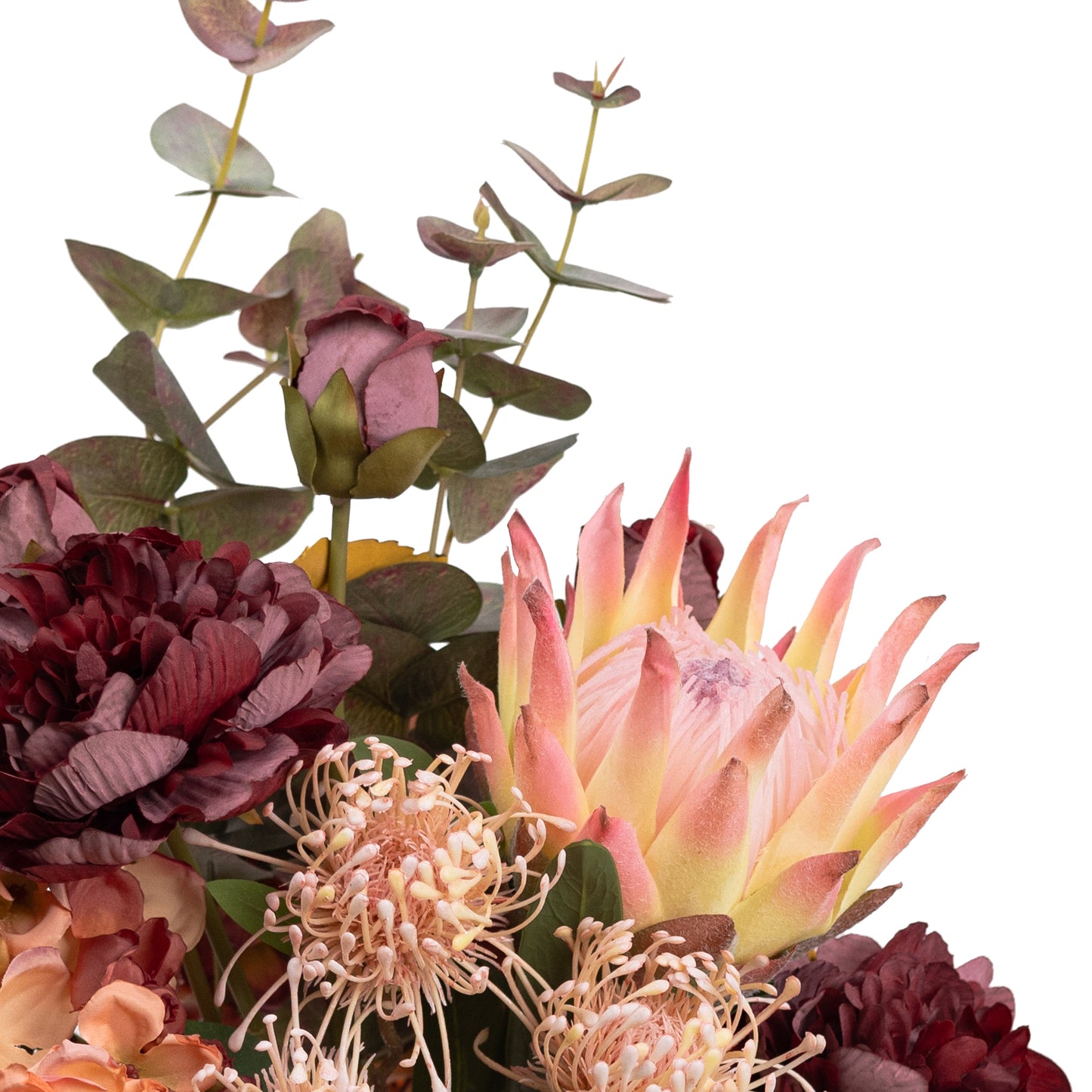 Antique Hydrangea & Peony Arrangement In Glass