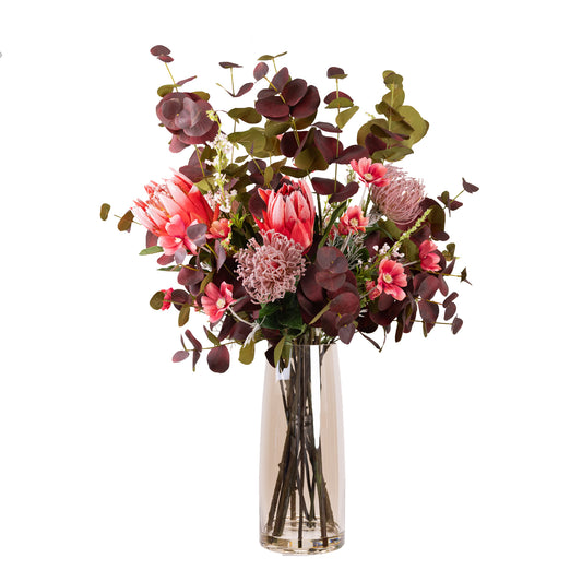 Glamorous Fusion Protea & Dancing Lady Arrangement - Artificial Flower Arrangement and Artificial Plants