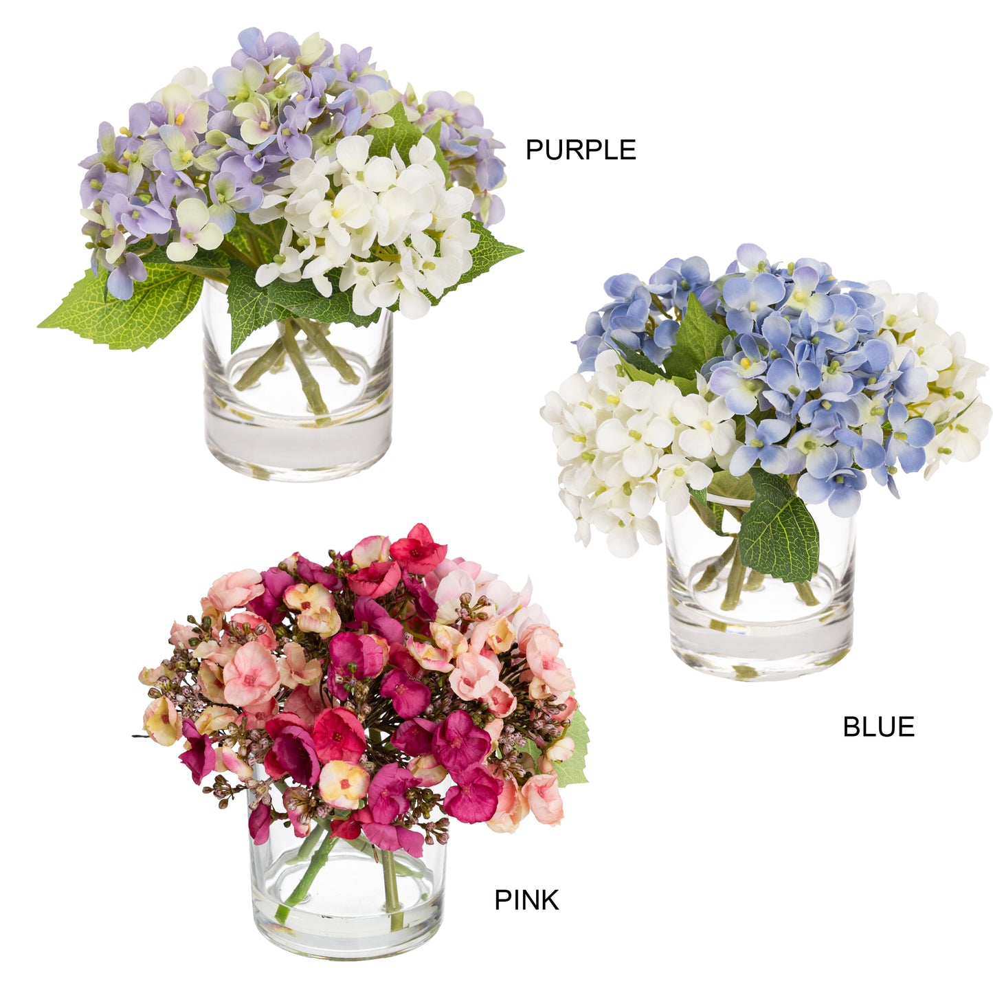 Glamorous Fusion Hydrangea Mixed Arrangement - Artificial Flower Arrangements and Artificial Plants