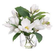 Load image into Gallery viewer, Glamorous Fusion Magnolia in Glass Vase - Artificial Flower Arrangements and Artificial Plants
