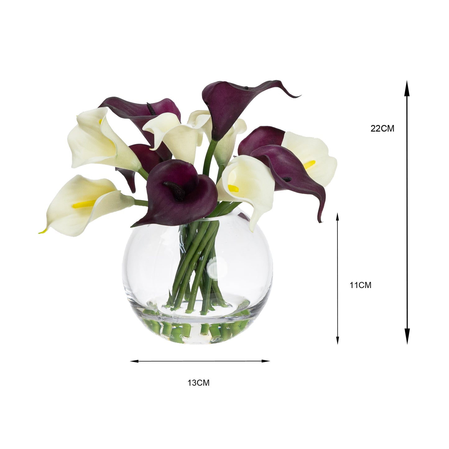 Glamorous Fusion Cala Lily Arrangement - Artificial Flower Arrangements and Artificial Plants