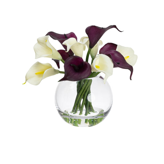 Glamorous Fusion Cala Lily Arrangement - Artificial Flower Arrangements and Artificial Plants