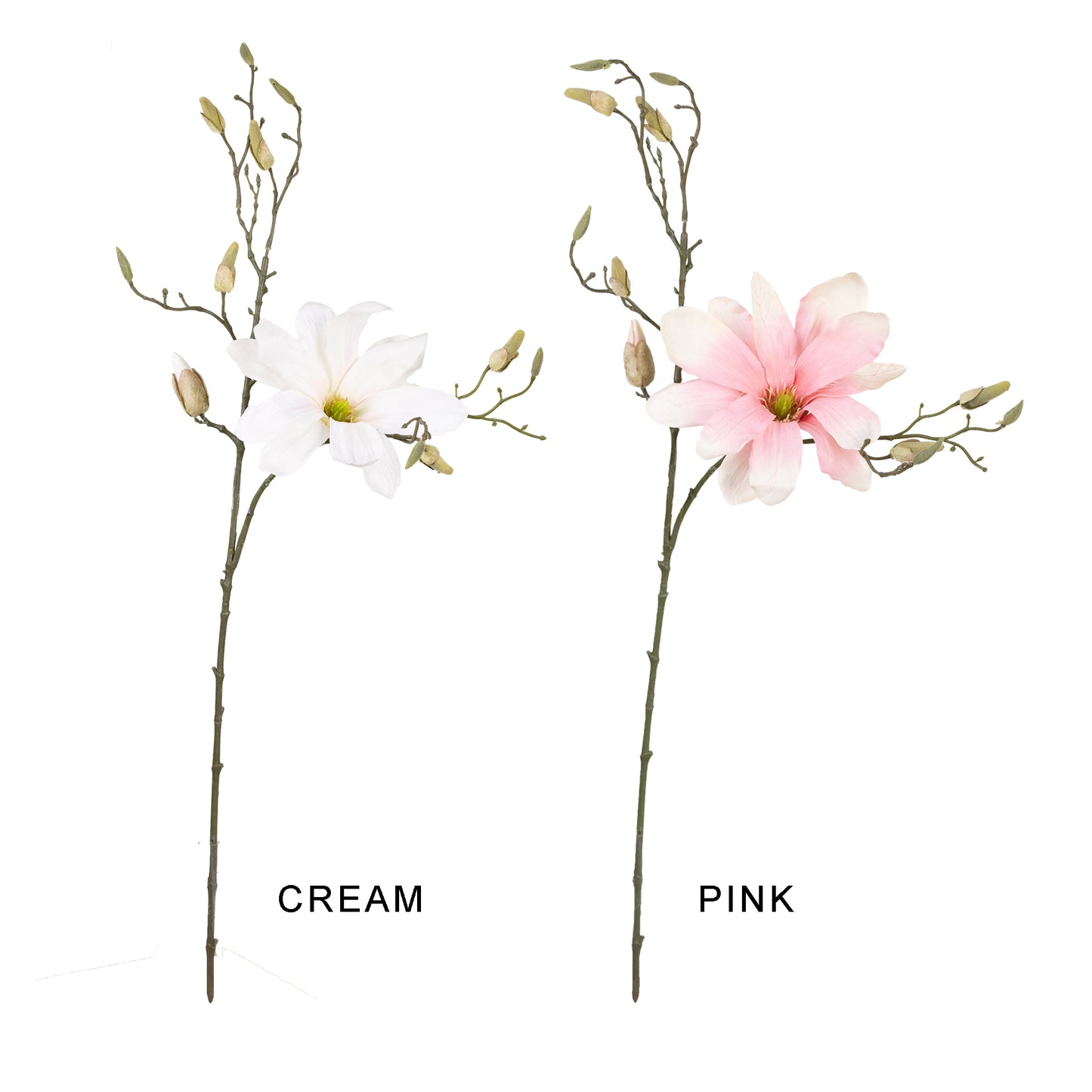 86cm Artificial Magnolia Spray Cream