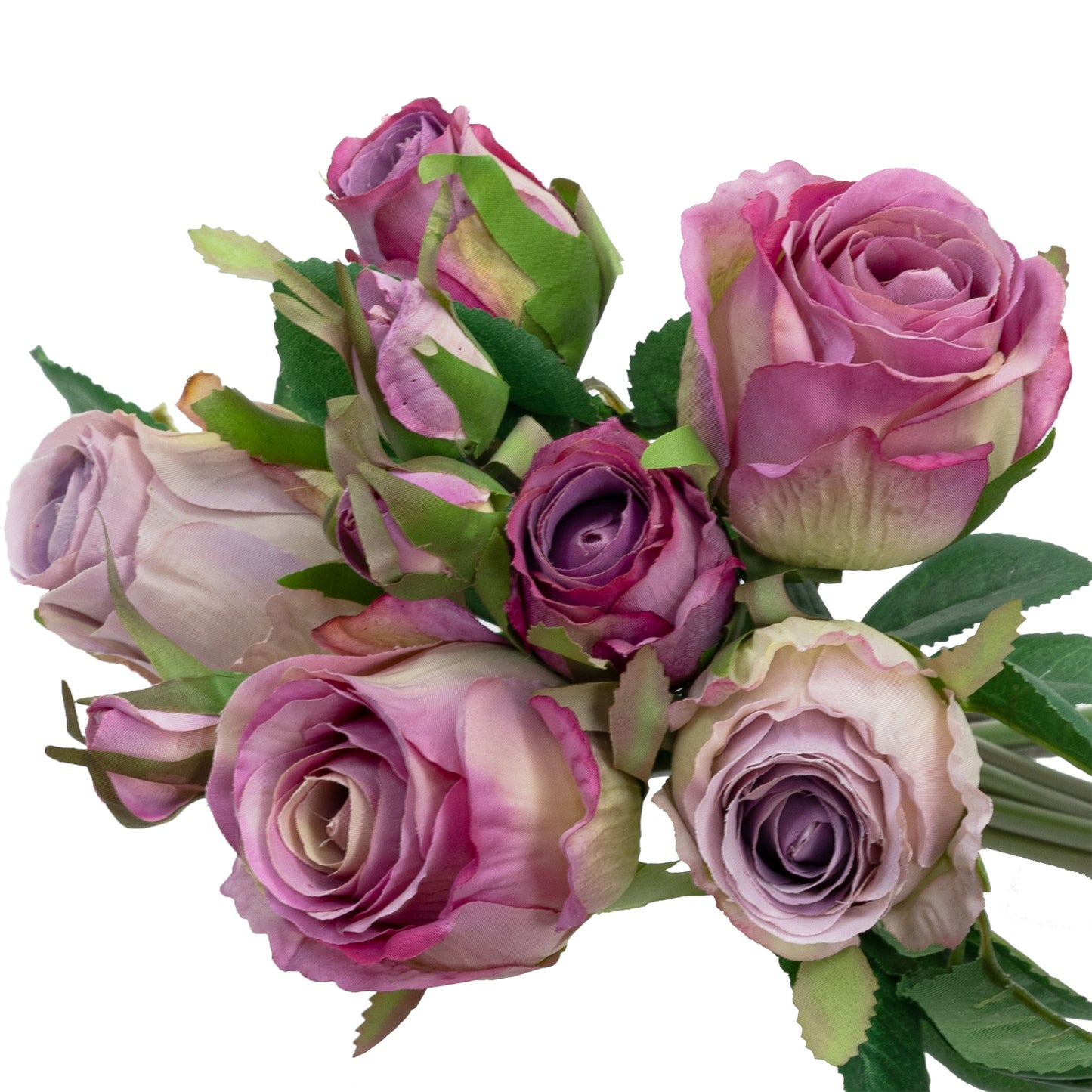 28cm Artificial Rose Bush Purple