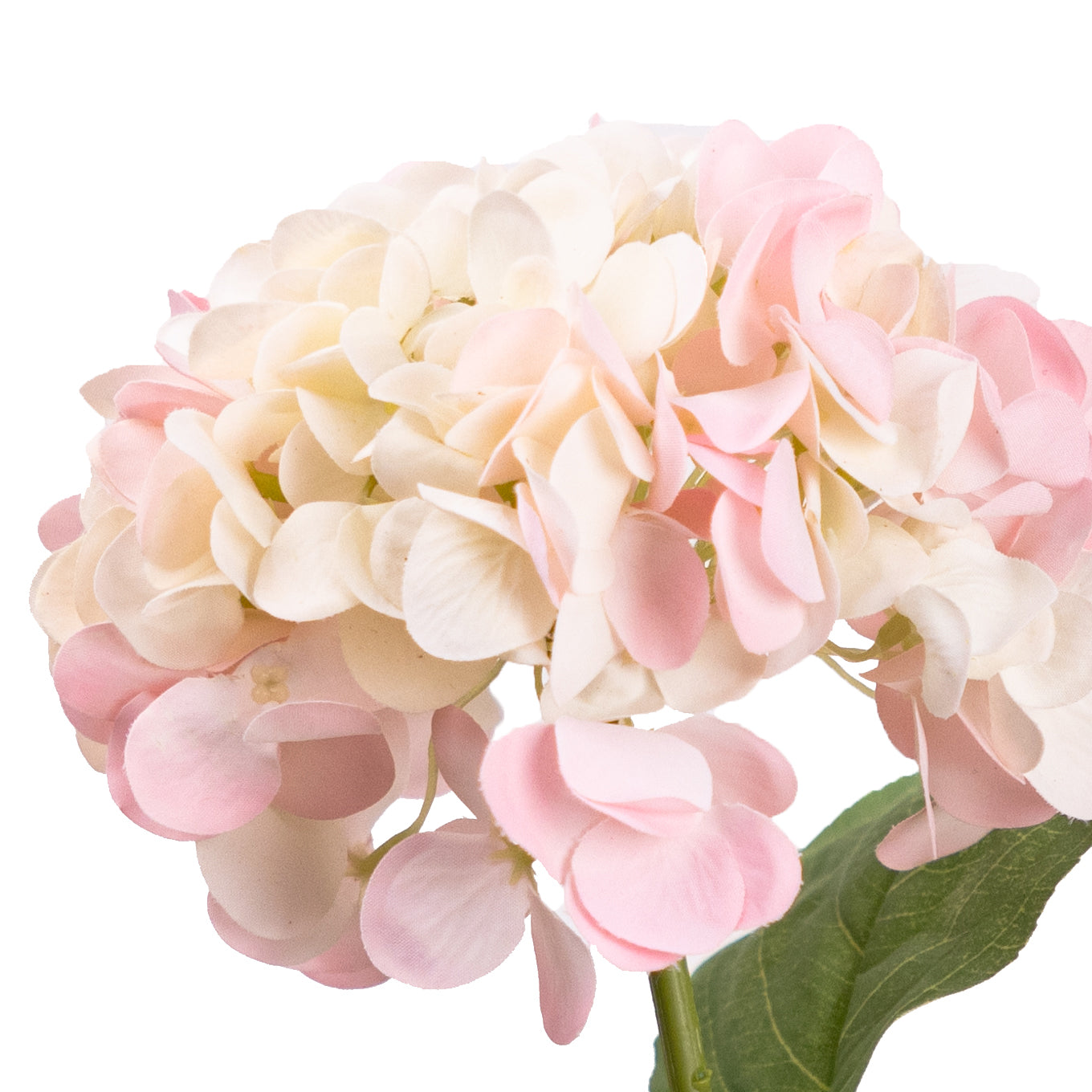 48cm Artificial Real Touch Hydrangea with Leaf Soft Pink