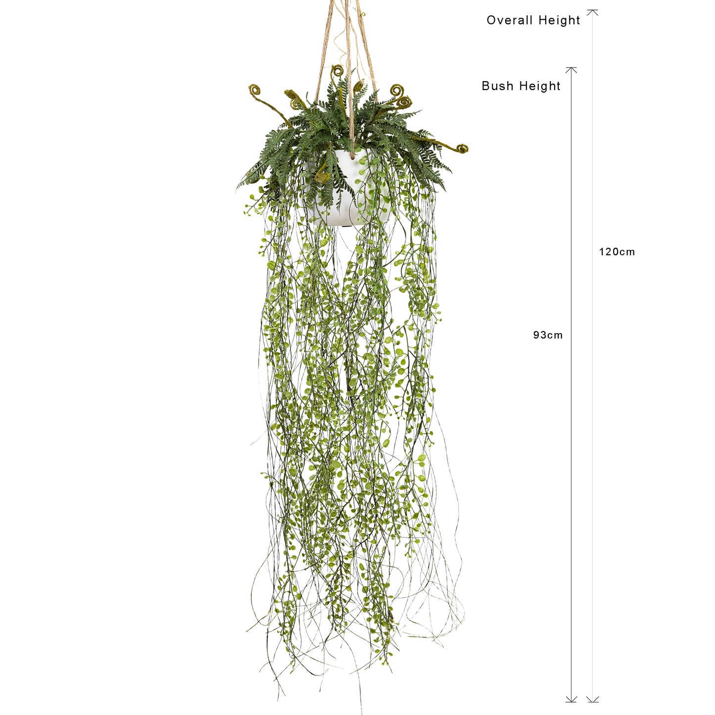 Glamorous Fusion Boxwood Bush in Hanging Planter - Artificial Flower Arrangements and Artificial Plants