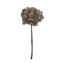 Load image into Gallery viewer, 45cm Fauz purple green hydrangea stem with no leaf - polyester material
