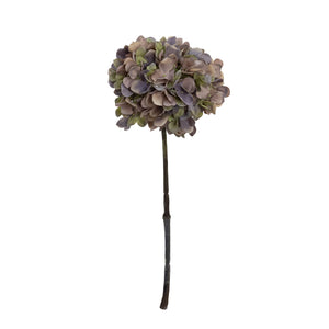 45cm Fauz purple green hydrangea stem with no leaf - polyester material