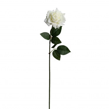 72cm Artificial Real Touch Single Rose White