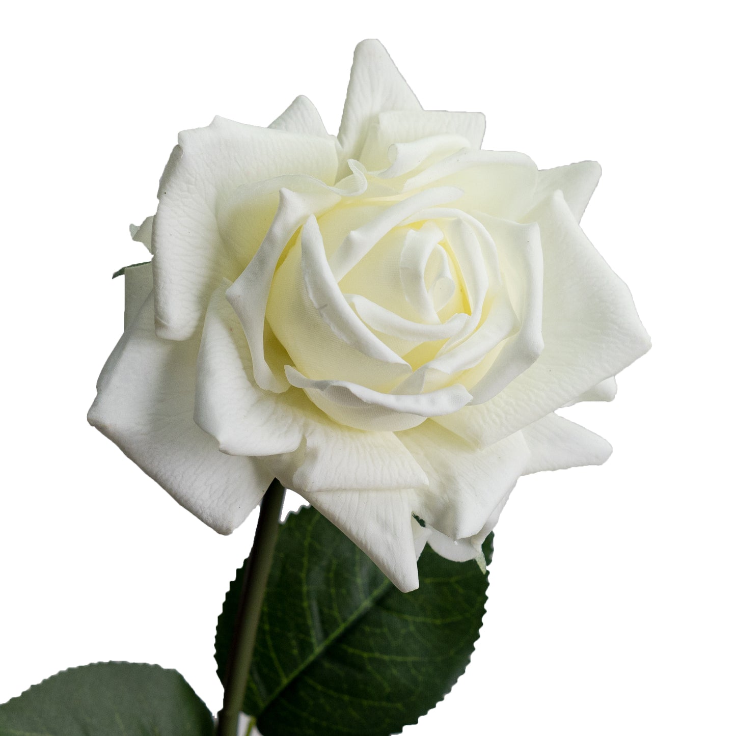 72cm Artificial Real Touch Single Rose White