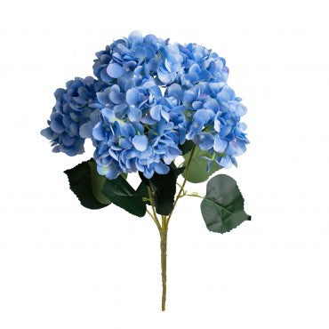 45cm Artificial Hydrangea Bush Blue