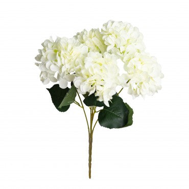 45cm Artificial Hydrangea Bush Cream