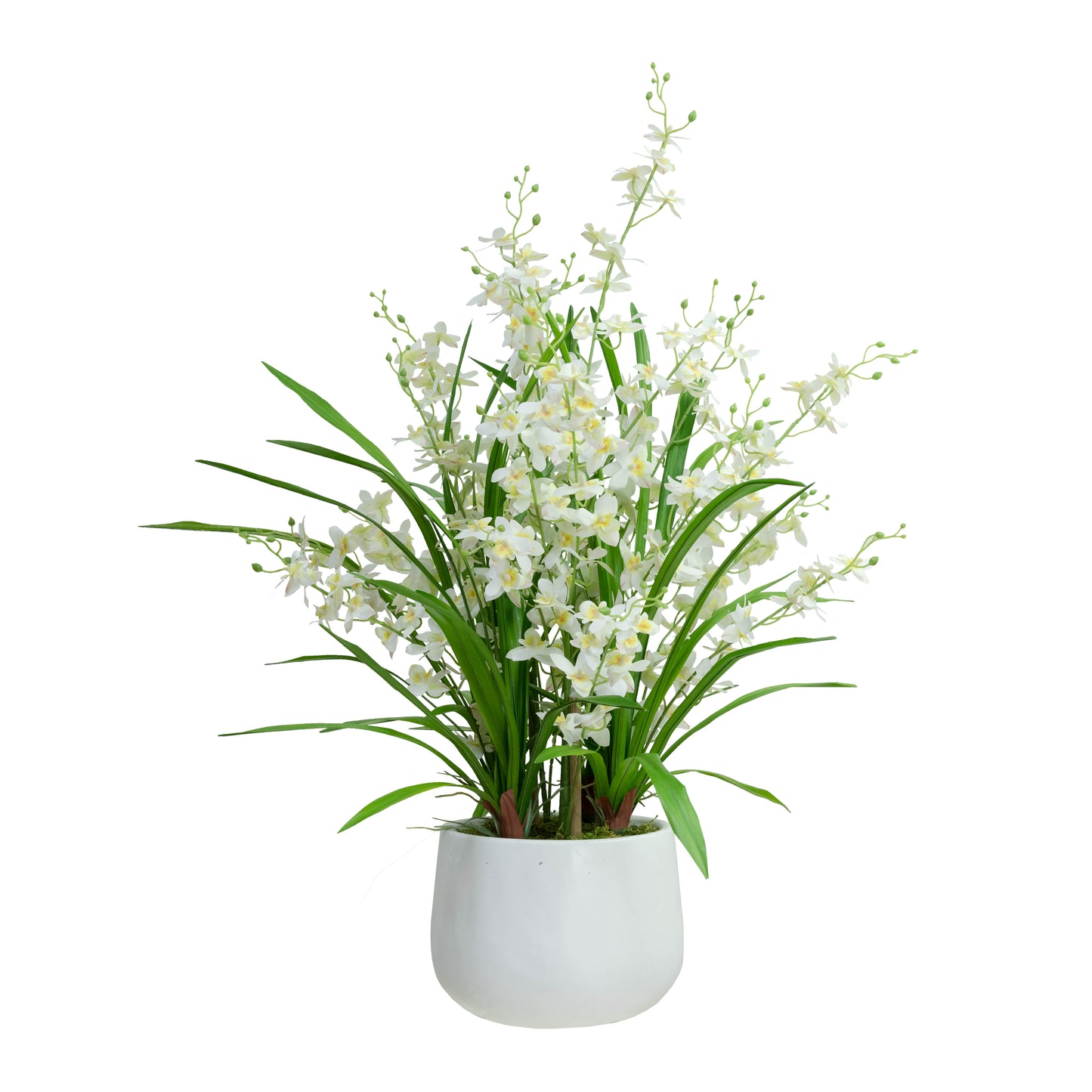 Glamorous Fusion Dancing Lady Orchid in Pot - Artificial Flower Arrangements and Artificial Plants